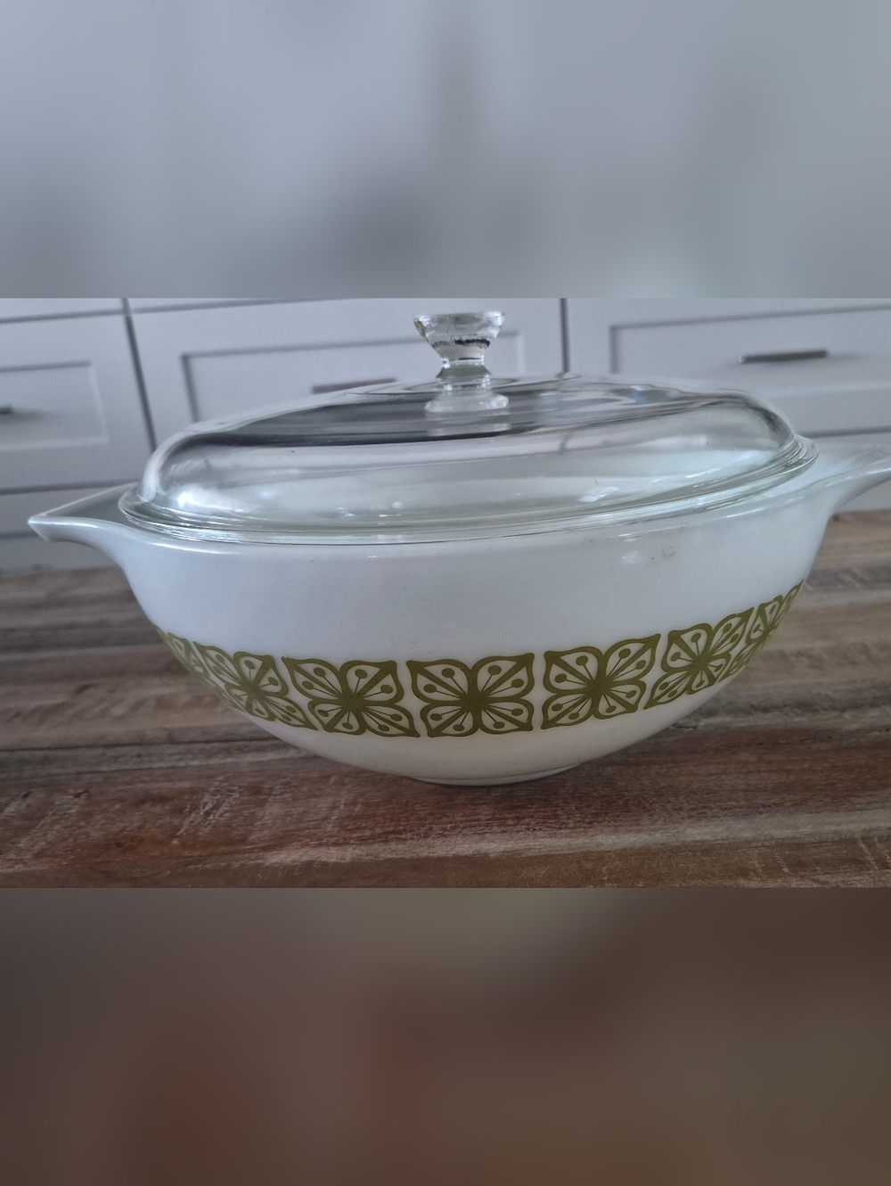 Vintage Pyrex Butterfly Gold / Verde 3-Piece Set - Cinderella Bowls 441 & 444
